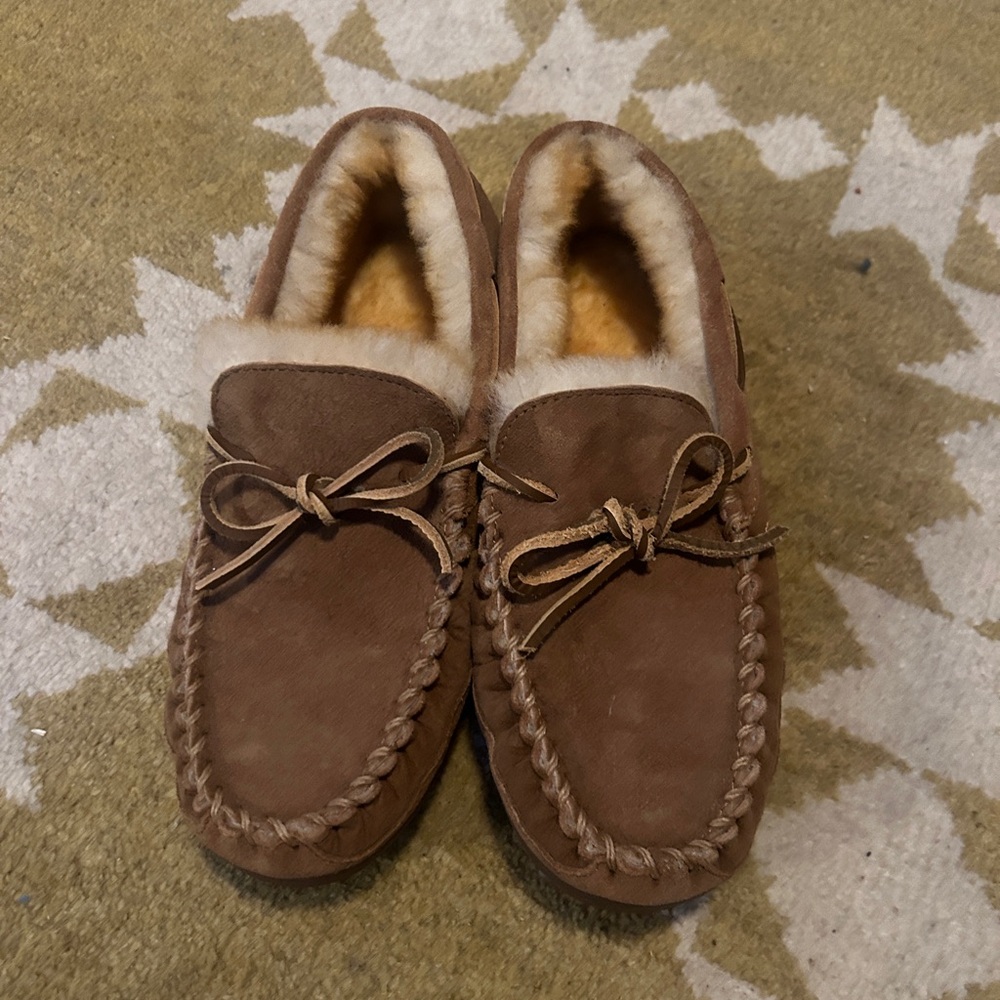 LLBean suede and shearling slippers